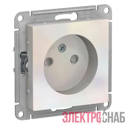 Механизм розетки 1-м СП ATLAS DESIGN без заземл. защ. шторки 16А жемчуг SchE ATN000449