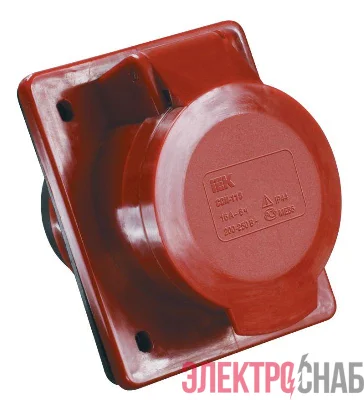 Розетка встраиваемая 32А 3P+E 380В IP44 ССИ-424 IEK PSR42-032-4