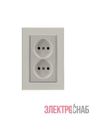 Розетка 2-я Karea LINE STAR без заземл. жемчуж. Makel 86100017