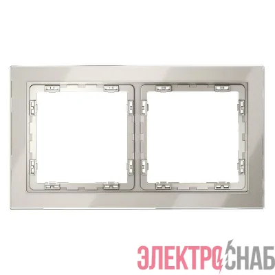 Рамка 2-м S70 стеклян. кашемир Voltum VLS110203