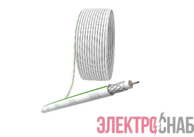 Кабель коаксиальный SAT 703 B.CCS/оплетка Al 75проц. PVC Simple 75Ом бел. (м) Эра Б0044608