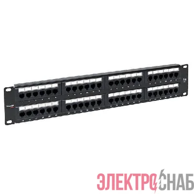Патч-панель 19дюйм 2U кат.5E UTP неэкранир. 48 портов RJ45 Dual IDC TERACOM PRO EKF TRP-PPNL-5EUTP-2U48