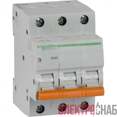 Выключатель автоматический модульный 3п C 16А 4.5кА BA63 Домовой SchE 11223