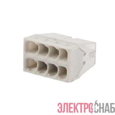 Экспресс-клемма строительно-монтажная СМК 2273-208 8-проводная 0.5-2.5кв.мм (уп.50шт) Rexant 07-3215