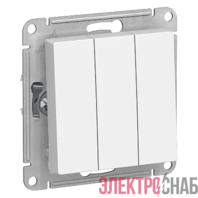 Выключатель 3-кл. СП AtlasDesign 10А IP20 (сх. 1+1+1) 10AX механизм бел. SE ATN000131