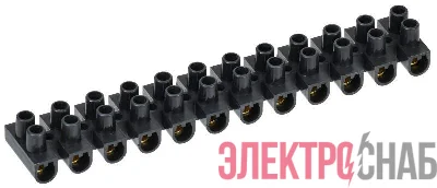 Колодка клеммная ЗВИ-10 н/г 2.5-6кв.мм 12 пар черн. IEK UZV5-010-06