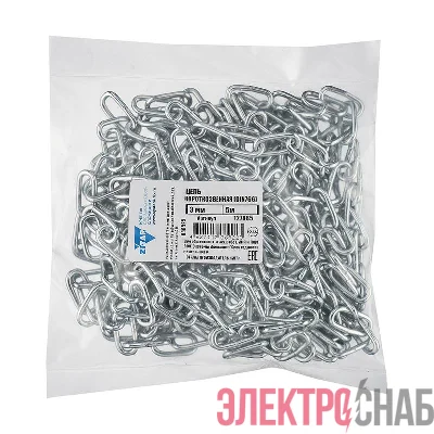 Цепь короткозвенная 3мм DIN 766 (5м) Tech-Krep/Zitar 127865