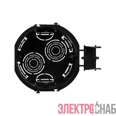 Коробка подрозеточная для сплошных стен черн. под 2 модуля безвинтов. DKC 59302