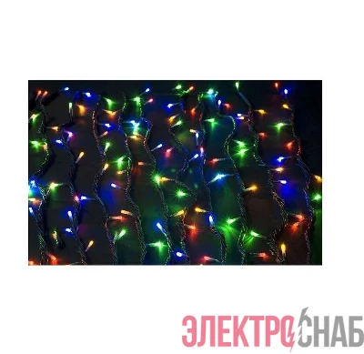 Занавес световой LDCL250C-M 1.2х1.5м 250 LED разноцв. до 4 доп. модулей IP20 SHLights 4690601020765