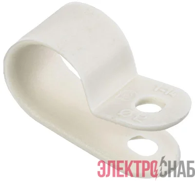 Скоба крепежная 12мм нейлон. бел. (уп.50шт) IEK USK11-12-050-K01