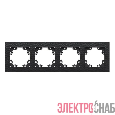 Рамка 4-м Афина фактурная универс. графит Universal A10046-Gr