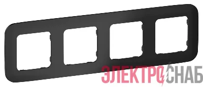 Рамка 4-м СП FLITE РУ-4-А-ФлЧ черн. IEK FI-M42-31-20-K02