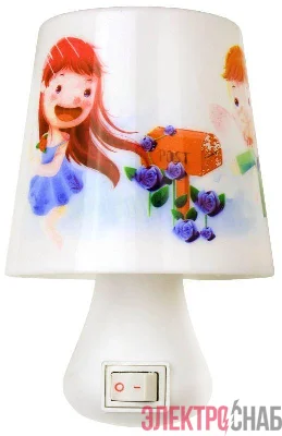 Светильник светодиодный NL-174 "Лампа" 220В ночник с выкл. бел. Camelion 12530