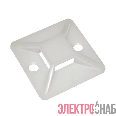 База монтажная самоклеящаяся 25х25 бел. (уп.100шт) TOKOV ELECTRIC TKE-SP-25-W
