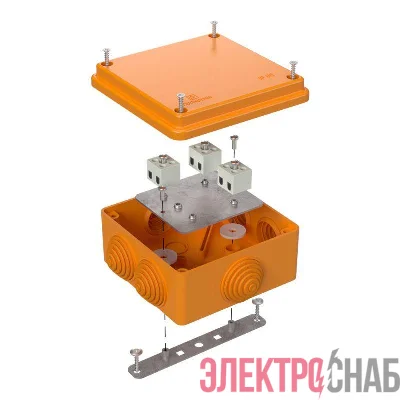 Коробка огнестойкая ОП 40-0300-FR1.5-6 Е15-Е120 100х100х50 Промрукав 40-0300-FR1.5-6
