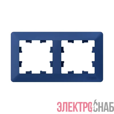 Рамка 2-м AtlasDesign Air аквамарин/дым. черн. SE ATN221102