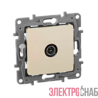 Розетка телевизионная TV СП Etika 2дБ 0-2400МГц с топологией "звезда" механизм сл. кость IEK 672351