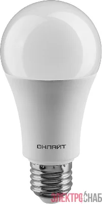 Лампа светодиодная 61 158 OLL-A60-20-230-4K-E27 20Вт грушевидная ОНЛАЙТ 61158
