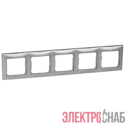 Рамка 5-м Valena горизонт. алюм. IEK 770155