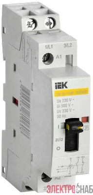Контактор модульный КМ20-11МР AC с ручным управ. KARAT IEK MKK12-20-11