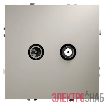 Розетка телевизионная оконечная TV + SAT 2-м СП S70 механизм кашемир Voltum VLS060403