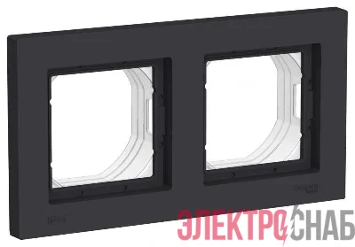 Рамка 2-м AtlasDesign Aqua IP44 карбон SE ATN441002