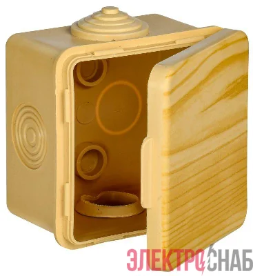 Коробка распаячная ОП КМ 65х65х50 IP54 откид. крышка 4 ввода сосна IEK UKO31-065-065-050-K34-54
