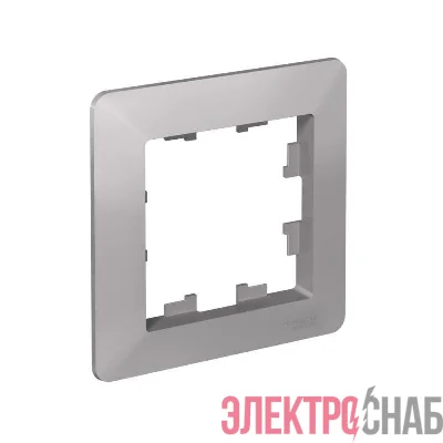 Рамка 1-м AtlasDesign Air алюм./дым. черн. SE ATN220301