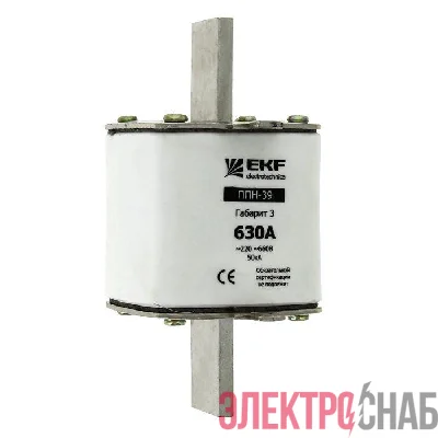Вставка плавкая ППН-39 630А габарит 3 EKF fus-39/630