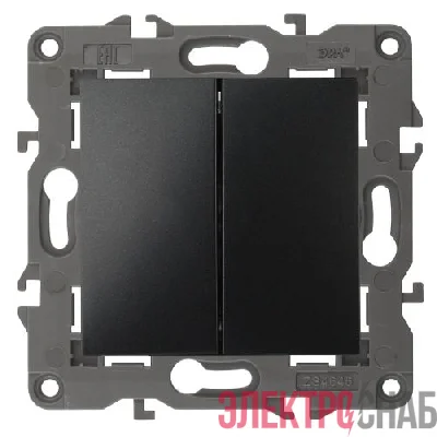 Переключатель перекрестный 2-кл. Elegance 14-1112-05 10АХ-250В антрацит Эра Б0065302