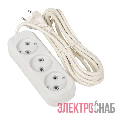 Удлинитель 3х3м без заземл. 10А IP20 Эксперт 2.2кВт ПВС 2х0.75 PROxima EKF UBA10-275-3-03