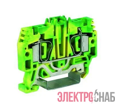 Клемма пруж. HTE.6 6кв.мм для заземл. желт./зел. DKC ZHT320