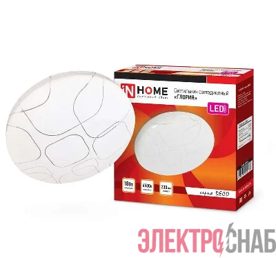 Светильник светодиодный DECO ГЛОРИЯ 18Вт 6500К 1620лм 230В 260х55мм IN HOME 4690612022277