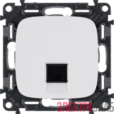 Розетка компьютерная 1-м Valena Allure RJ45 кат.5E UTP с лицев. панелью механизм бел. Leg 753740