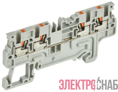 Колодка клеммная CP-MC 4 вывода 1.5кв.мм сер. IEK YCT22-00-4-K03-001