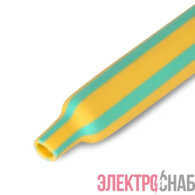 Трубка термоусадочная ТУТнг-LS-8/4 желт./зел. (уп.100м) КВТ 60105