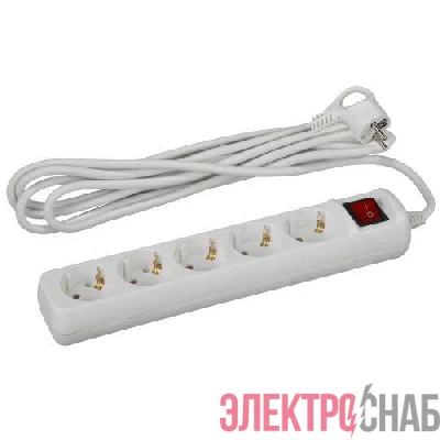 Удлинитель U-5es-3m 5х3м с заземл. ПВС 3х1 16А с выкл. ЭРА Б0028382