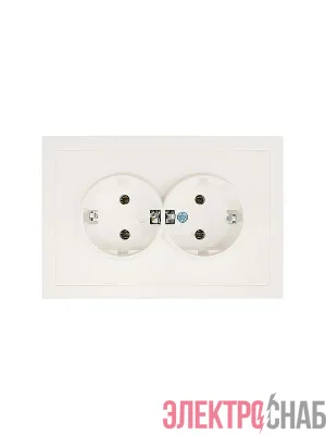 Розетка 2-мест. с/з СП ZIMA IP20 16А ПБТ безвинт. зажим слон. кость LEZARD 704-9000-127BQC