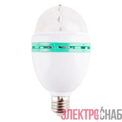 Лампа светодиодная "Диско" 6Вт 3LED RGB E27 230В IP20 80х80х195мм Neon-Night 601-253