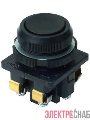 Выключатель кнопочный КЕ-011 У3 исп.2 1НО+1НЗ цилиндр 10А IP40 660В черн. Электротехник ET502424