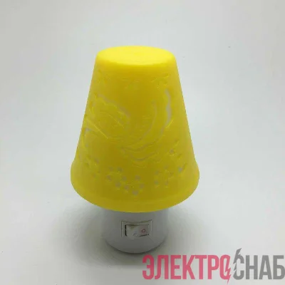 Светильник светодиодный NL-192 "Светильник желтый" 220В ночник с выкл. Camelion 12908