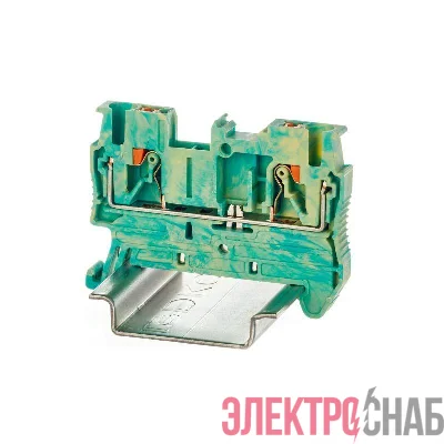Клемма заземления зажим push-in 2 точки подключения 2.5кв.мм DKC VPR-2.5-PE-YG