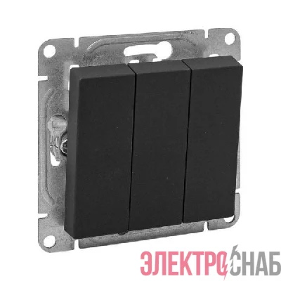 Выключатель 3-кл. СП Эпика механизм черн. EKF UP1-SWB-31