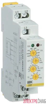 Реле фаз ORF 04 3ф 220-460В AC IEK ORF-04-220-460VAC