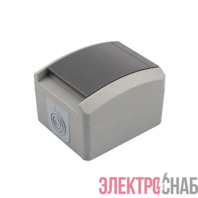 Розетка 1-м ОП INDUSTRIAL с заземл. IP54 сер. Kranz KR-78-0611