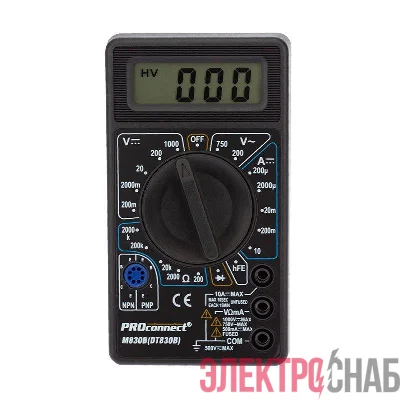 Мультиметр портативный M830B (DT830B) PROCONNECT 13-3011