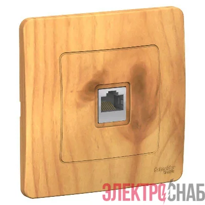 Розетка компьютерная 1-м СП Blanca RJ45 кат.5E ясень SE BLNIS045005