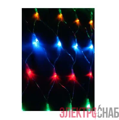 Гирлянда Сеть 1.8х1.7м 240LED с контроллером (разные режимы мигания) шнур 3м IP20 мультиколор Космос KOC_NET240LED_RGB