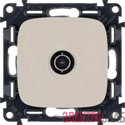 Розетка телевизионная TV 1-м Valena Allure 0-2400МГц с топологией "звезда" с лицев. панелью механизм сл. кость Leg 753851