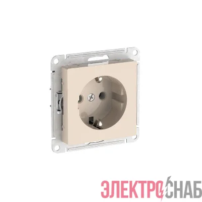 Розетка AtlasDesign 16А с заземл. быстрозажим. клем. механизм беж. SE ATN000243S